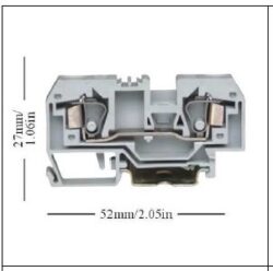 Terminal block SM C09 WS 1.5 - Schmid-M: Terminal block for DIN Spring SM C09 WS 1.5; Voltage 600V; Current 10A; Wire Size 0,2-1,5mm2